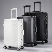 Valise rigide ABS+PC 20/24/28 pouces avec cadre en aluminium, roulettes et double serrure TSA 360° °   Roues silencieuses pour spinner, en vrac, personnalisables