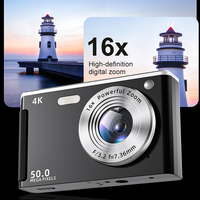 Kamera Digital Anak 16X Zoom Custom, Auto Focus, Anti-Shake, Lensa HD 64MP, Video 4K, WiFi, Dukungan MicroSD, Layar Lipat 2.8"