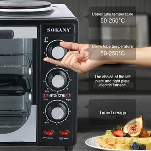 <span class=keywords><strong>Four</strong></span> électrique à <span class=keywords><strong>bouton</strong></span>-poussoir, avec plateaux de cuisson multicouches, arrêt automatique, haute puissance, pour usage familial - Product Image 5