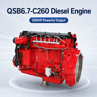Moteur diesel SCDC DCEC Cummins QSB6.7-C260 260HP 6.7L turbo refroidi par eau, complet avec rail commun et ECU pour excavatrice et chargeuse