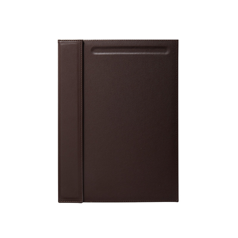 Custom size A4 Clipboards with Pen Holder PU Leather Magnetic File Paper Profile Clip Board fashion leather clipboard folder