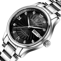 Montre mécanique automatique de luxe pour hommes CHARM SENORS, acier inoxydable, alliage, cristal, cadran de 40 mm, bracelet de 20 mm, résistante à l'eau