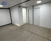 Maison préfabriquée pliable en panneaux sandwich, maisons amovibles temporaires, maison conteneur extensible de 20 pieds pour appartement du personnel