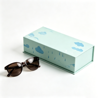 Boîtes rigides d'emballage de lunettes de soleil tendance et écologiques, vente en gros d'usine, logo personnalisé, fermeture magnétique, design pliable