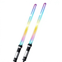 Jouet sabre laser LED MILI, en alliage, changeant de couleur, épée laser pour enfants, bâton lumineux multicolore de dessin animé