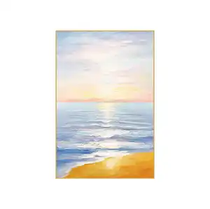 Landscape Seascape Handmade Abstract Oil Paintings Dafen On Canvas With Frame For Wall Decor Home Decor