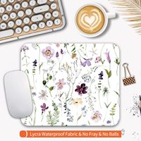 Tapis de souris carré en caoutchouc de fabrication chinoise, motifs floraux magnifiques, impression personnalisée, texture premium, lavable, antidérapant, pour jeux et bureau