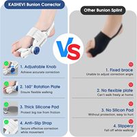 Correcteur d'Oignon Réglable pour Femmes et Hommes - Redresseur d'Orteil et Attelle Anti-Douleur, Correction d'Hallux Valgus (Blanc)