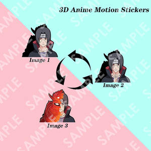 1000 <span class=keywords><strong>diseños</strong></span> adhesivo impermeable 3D Lenticular cambio voltea Anime movimiento calcomanía y pegatina <span class=keywords><strong>para</strong></span> coche portátil refrigerador - Product Image 2