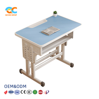 Bureau d'étude rose pour enfants Budget Factory 70x50cm avec fente pour crayons, coins arrondis, mobilier de classe pour la maison et l'école OEM ODM