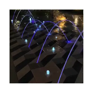 Luar Ruangan Jalan Dekoratif Laminar Melompat Jet dengan Lampu LED Melompat Jet Nozzle Kuningan Fountain Nozzle