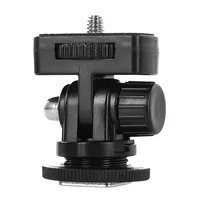180 Grad einstellbarer Winkel 1/4 "Zoll Schraube Hot Shoe Mount Adapter zur Montage von Canon Nikon DSLR Kamera Flash LED Licht monitor
