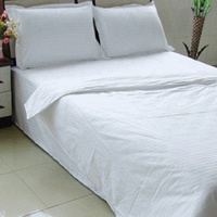 Juego de Sábanas Personalizadas para Hotel y Hospital Arona QuHotel, 100% Algodón, Lavables, Reutilizables, 3 Piezas, 200 Hilos