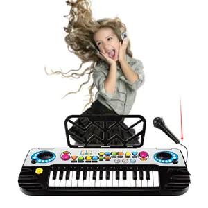 32 מילות מפתח פסנתר חשמלי עם מיקרופון מזרחי מקלדת אלקטרוני איבר תינוק חינוכיים צעצועים מוזיקליים שחור צעצוע