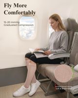 Chaussettes de compression personnalisées 15-20 mmHg OEM, hauteur genou, décontractées, sans couture, en bambou, anti-déchirure