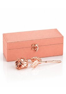 Signature 18K Rose Gold Plated 7 Inch Real Rose Elegant Gift <b>Box</b> Perfect Romantic <b>Keepsake</b> for Graduation Anniversary - Product Image 2
