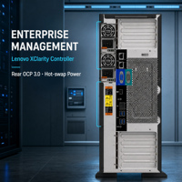 Server Tower Lenovo ThinkSystem ST650 V3 Siap Pakai GPU, Dual Socket Xeon Scalable, 9 Slot PCIe untuk Virtualisasi