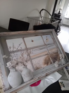 Arte Murale Moderna Astratta Costiera con Cornice in Legno, Dipinto su <span class=keywords><strong>Tela</strong></span> 2D Piatto del Mare, Adatto <span class=keywords><strong>per</strong></span> Ufficio, <span class=keywords><strong>Cucina</strong></span>, Soggiorno, Camera da Letto - Product Image 5