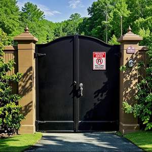 Trafik uyarı işaretleri özel sürücü hiçbir dönüş etrafında Metal alüminyum malzeme UV baskı yüksek kaliteli göz alıcı renk - Product Image 6