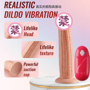 Dildo elektrik tipe jagung mainan seks getar <span class=keywords><strong>Penis</strong></span> palsu mengayun Masturbator Vibrator Dildo raksasa murah - Product Image 2