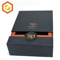 Boîtes d'emballage en papier personnalisées de haute qualité, luxueuses, noires mates, classiques, pour verres à vin, fabriquées en usine depuis 12 ans