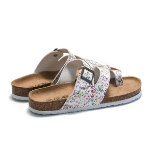 Sandales de plage d'été pour femmes, légères, antidérapantes, type Birkenstock, avec soutien de la voûte plantaire, mules sabots à boucle et sangle imprimée, claquettes en liège - Product Image 3