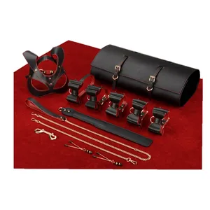 Generic BDSM Kit Bondage Restraint 10 Pieces HandCuff Whip