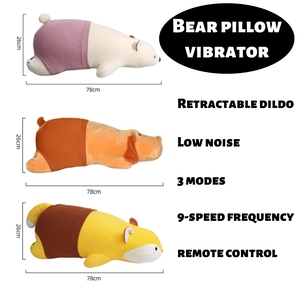 Симпатичная секс-игрушка для взрослых, подушка с полярным медведем, пульт дистанционного управления, секс-машина, медведь, вибратор для женщин с автоматическим фаллоимитатором - Product Image 4