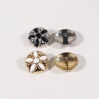 18MM 23MM 25MM Hiasan Berlian Imitasi & Bunga Berlian Imitasi Logam Kancing Logam Berwarna untuk Pakaian Kancing Jahit Logam