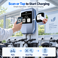 Station de recharge intelligente 12 canaux avec paiement par carte RFID et scanner pour flotte de vélos électriques et campus - Usine chinoise