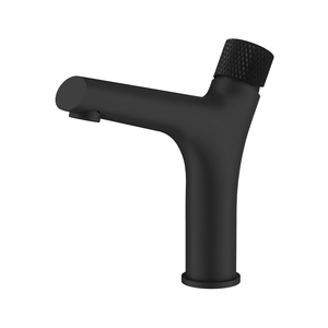 Robinet contemporain en laiton Durable à poignée unique, mitigeur d'<span class=keywords><strong>eau</strong></span> noire monté sur le pont, robinets de lavabo de salle de bains - Product Image 2