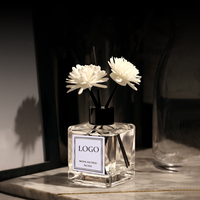 Diffuseur de parfum d'ambiance Osmanthus & Jasmin, écologique, en verre, à bâtonnets, huile essentielle naturelle, sans alcool, mini 50ml