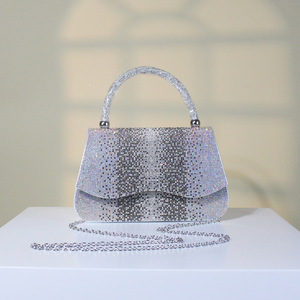 PU dîner sac à bandoulière retrouver élégant mode dame sac fourre-tout cristal diamant moraillon femmes sacs de créateurs - Product Image 4