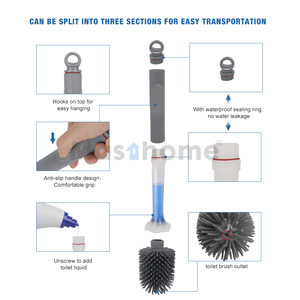Masthome PP TPR Soft Plastic <strong>Toilet</strong> Cleaning Brush Liquid Soap <strong>Dispenser</strong> Bathroom Brush <strong>Cleaner</strong> <strong>Toilet</strong> Brush With Soap <strong>Dispenser</strong> - Product Image 3