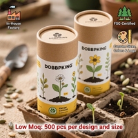 Boîte d'expédition de cylindre biodégradable Tube de papier de carton de Kraft de graine de plante emballage de Tube de carton d'emballage de papier de graine
