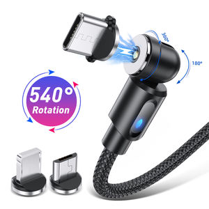 Cavo per caricatore USB-C veloce per <span class=keywords><strong>Apple</strong></span> <span class=keywords><strong>iPhone</strong></span> 540 gradi rotanti per tessere magnetiche di ricarica e dati in Nylon cavo per cellulare - Product Image 6