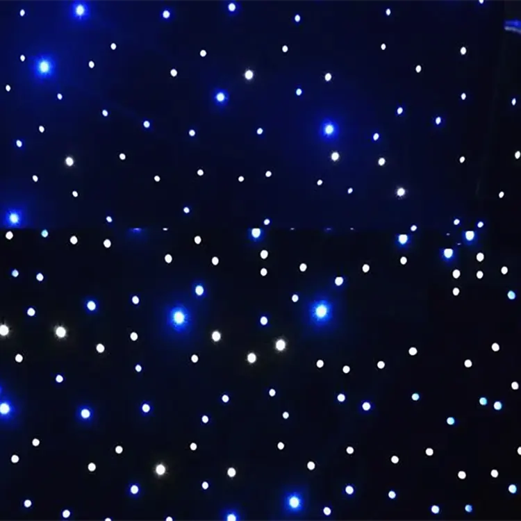DMX512 Remote Twinkle Led bintang Drop gorden m 8x4 Led Bintang kain