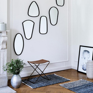 Nordic style top-grain cowhide stool, modern minimalist bedroom <b>table</b>, home decor living room coffee <b>table</b> - Product Image 2