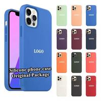 Coque de téléphone portable antichoc en silicone TPU souple pour Apple pour iPhone 15 14 13 12 Pro Max avec logo