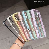 Funda Transparente para Teléfono con Diseño Simple DIY en Color Caramelo para iPhone 18 17 16 15 14 13 12 11 Pro Max, Carcasa Antigolpes con Caja