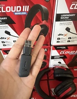 Casque de jeu sans fil HyperX Cloud III, circum-auriculaire, 2,4 GHz, faible latence (<30 ms), audio spatial DTS, commandes tactiles, écran numérique