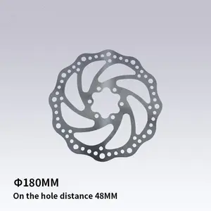 180mm Cycling Disc Brake Rotor 6 Holes Stainless Steel Front Rear Mountain Bike Disc Brake