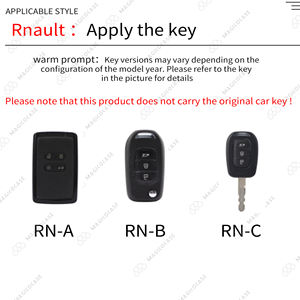 Pour <span class=keywords><strong>Renault</strong></span> Duster Dacia Scenic <span class=keywords><strong>Master</strong></span> Megane 2016/17/18 Fob 2 boutons Housse de clé à distance Échantillon gratuit Accessoires de clé de voiture en TPU souple - Product Image 3