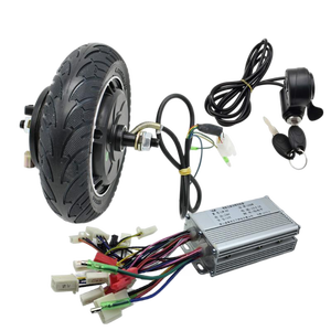 Kit <span class=keywords><strong>Moteur</strong></span> de <span class=keywords><strong>Roue</strong></span> <span class=keywords><strong>Brushless</strong></span> 8 Pouces 350W + Contrôleur + Accélérateur avec Batterie Lithium 24V 36V 48V et Écran LED pour Trottinette et Chariot à Main - Product Image 4