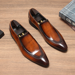 Chaussures Oxford en cuir véritable brillant à lacets, style automne/printemps, formelles, respirantes, légères, antidérapantes, semelle épaisse - Product Image 6