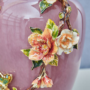 Jarrón de <span class=keywords><strong>Cristal</strong></span> SANLOREN para Decoración del Hogar, Estilo Moderno y Lujoso, <span class=keywords><strong>Cristal</strong></span> Transparente, Tamaño Pequeño, Color <span class=keywords><strong>Rojo</strong></span> Púrpura, para Mesa o Escritorio, Jarrón de Sobremesa Verde - Product Image 4