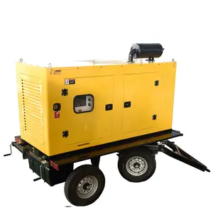 Mobile power unit with sound proof and movable tank 25kva diesel generator 20kw power plant