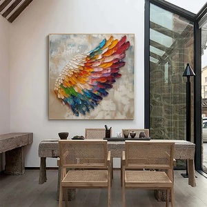 Pintura al Óleo Personalizada, Arte Mural de Plumas Coloridas con Espectro de Colores, Arte Mural Moderno Personalizado, Arte Mural Decorativo para el Hogar y la Galería - Product Image 1