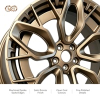 Jantes en alliage forgé bronze mat à 5 branches, 18-24 pouces, pour tuning sportif, SUV modifiés, 5x112 5x120