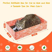 Griffoir Moderne pour Chat, Jouet Portable en Carton, Râpe à Griffes, Emballage Écologique en Carton, Produit pour Animaux de Compagnie